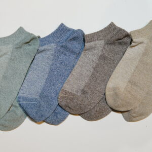Custom Heather Knit Low Cut Ankle Socks, Breathable Cotton Blend Casual Socks for Men & Women, Customizable Logo & Colors